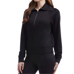 Danskin Black Luxe Half-Zip Pullover